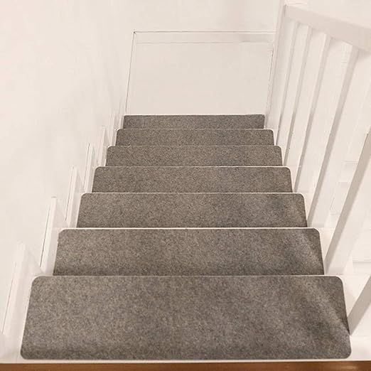 Amazon Kehuashina 7pcsセット 76 X cm 階段マット 階段の踏み板 階段敷物 階段カーペット 滑り止め マット 階段 滑り止めマット 防音マット カーペット 滑り止め おしゃれ 自己粘着ラグ 屋内 屋外 階段 廊下用 スリップ防止 転倒防止対策 子供 年長者と犬のため 廊