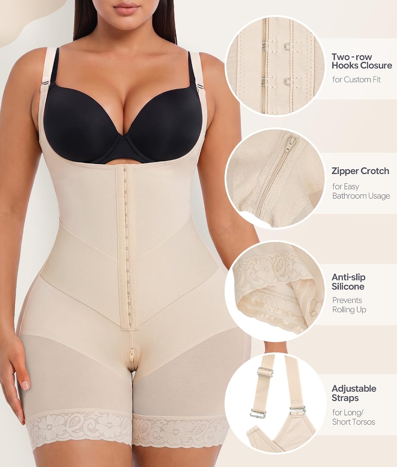 SHAPERX Fajas Colombianas Moldeadoras Tummy Control Shapewear For Women