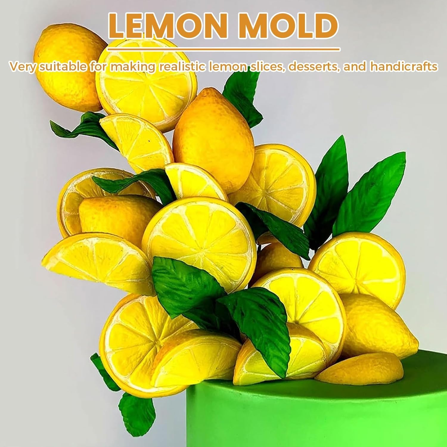 2Pack Lemon Silicone Clay Molds, 3D Lemon Silicone Mold