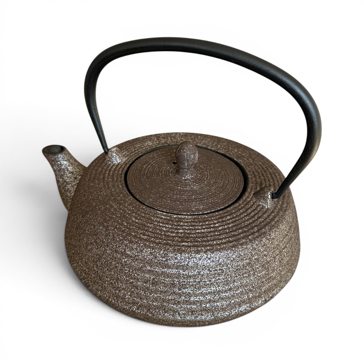 SO SKIN IDASY Théière en fonte japonaise 800 ml avec filtre inox, intérieur émaillé, garde la chaleur, design sobre et élégant, bronze patiné argenté