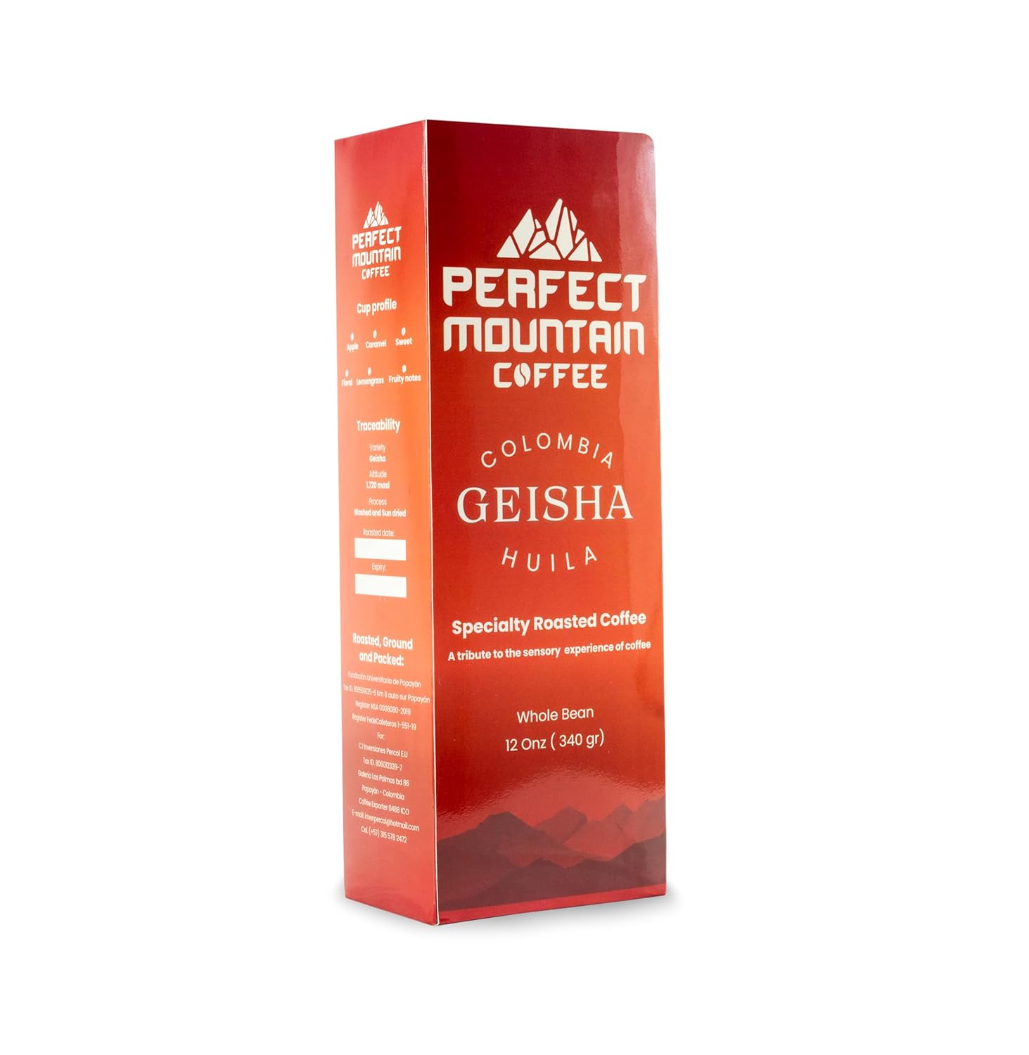 Geisha Coffee Beans Whole Bean, Specialty Roasted Coffee, Origin 100% Café de Colombia, Fresh Roasted, Excellent Quality