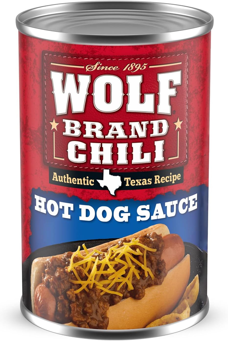 WOLF BRAND Chili Hot Dog Sauce, 10 oz.