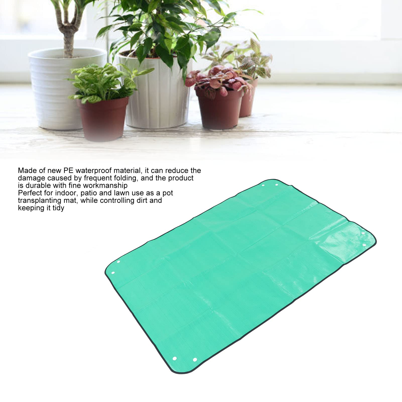 Tappetino Da Giardinaggio Impermeabile 100x100cm | 2 Pezzi Con Attrezzi | Per Rinvaso E Lavori Giardino - Foto 10