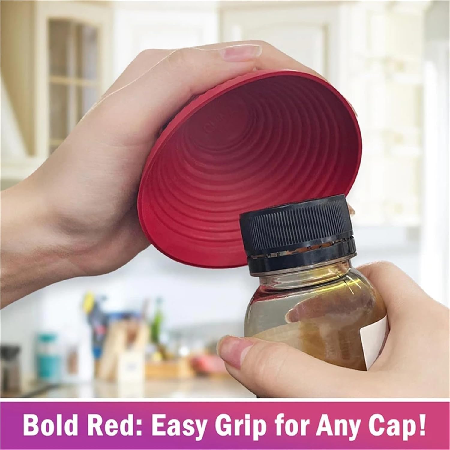 1/4pcs Multipurpose Home Silicone Jar Opener Pot Holder Anti-Skid Bottle Grip Pad Multifunctional Corkscrew Kitchen Tools(4pcs)