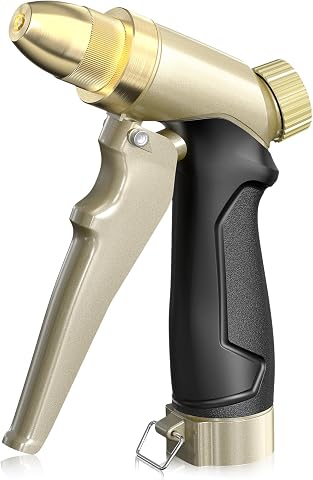 RAINPOINT Garden Hose Nozzle, 100% Heavy Duty Metal Hose...