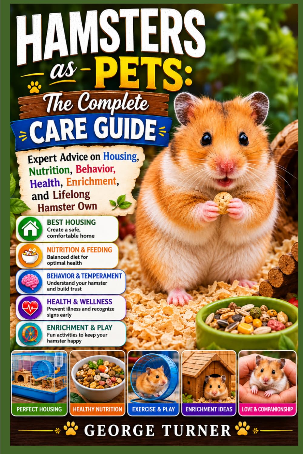 Hamsters as Pets: The Complete Care Guide: Expert Advice on Housing, Nutrition, Behavior, Health, Enrichment, and Lifelong Hamster Own