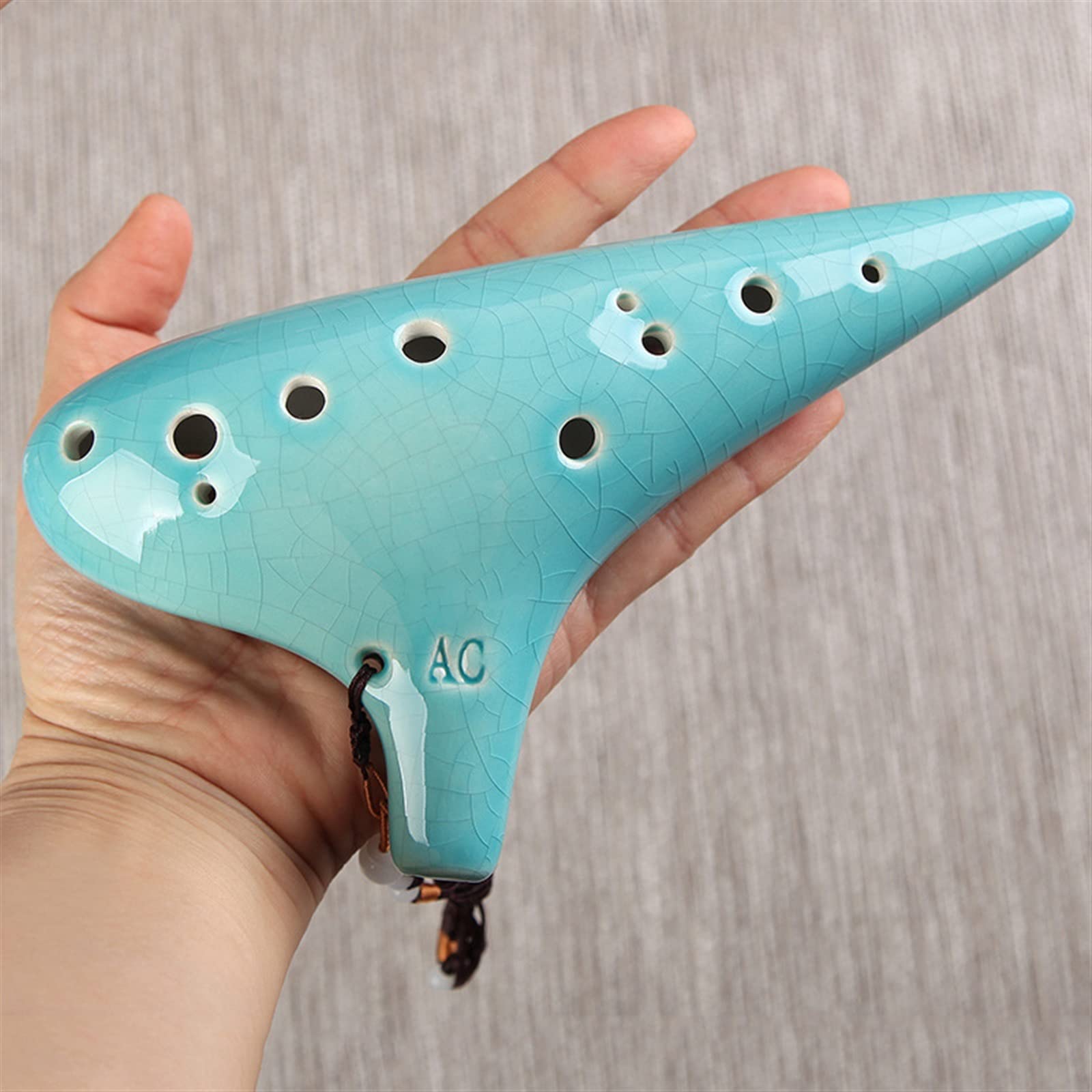 Débutants ocarina Ocarina Professionnel Instrument De Musique 12 Trous Alto C-tone Céramique Ocarina Fissure Verte Glaçure Étudiant Ocarina ocarina instrument de musique