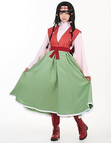 Miniatura 2 de haikyuu Disfraz de cazador para mujer con accesorios para el cabello, kimono, parte superior, falda, chaleco, disfraz para Halloween Comic Con
