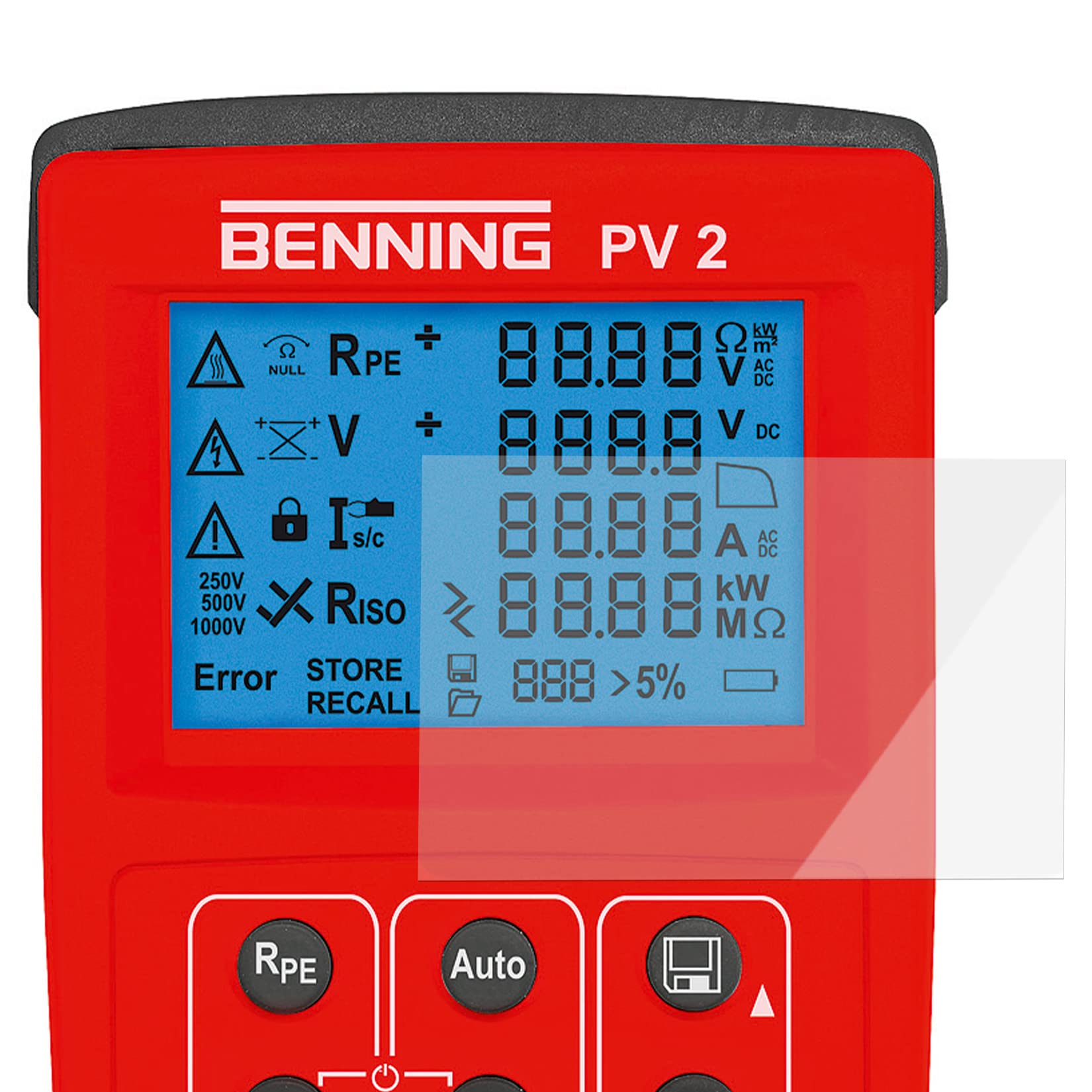Displayschutz Hybridglas für Benning ST 710/ ST 725/ PV 1-1/ PV 2 (304112)