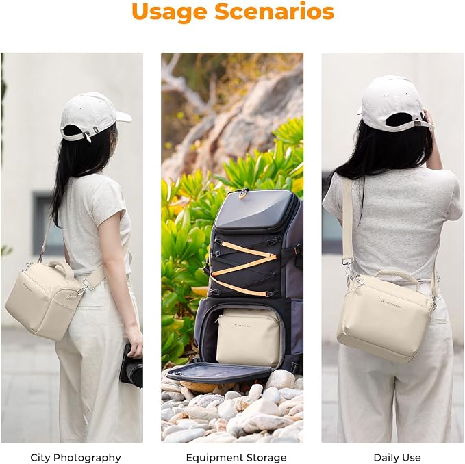 Funda y Estuche para Cámara Compacta K&F CONCEPT Beige miniatura 7