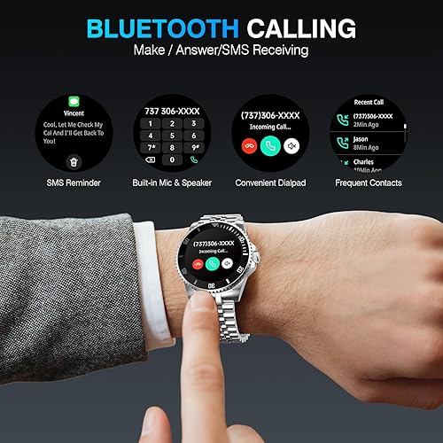 Miniatura 3 de SOUYIE Reloj inteligente AI, DA GPT reloj inteligente impermeable, pantalla AMOLED de 1.19 pulgadas, frecuencia cardíaca 24/7, oxígeno en sangre,