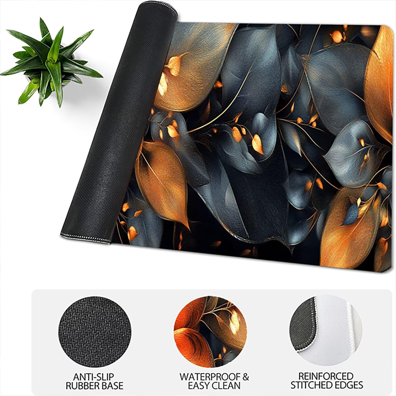 Generico Lejnlnng Tappetino Mouse Gaming XXL -160x80cm - Natale Tappetino Scrivania Grande, Albero Di Natale Impermeabile Tappeto Mouse con Base in Gomma Antiscivolo, per Gaming e Ufficio JL-8066
