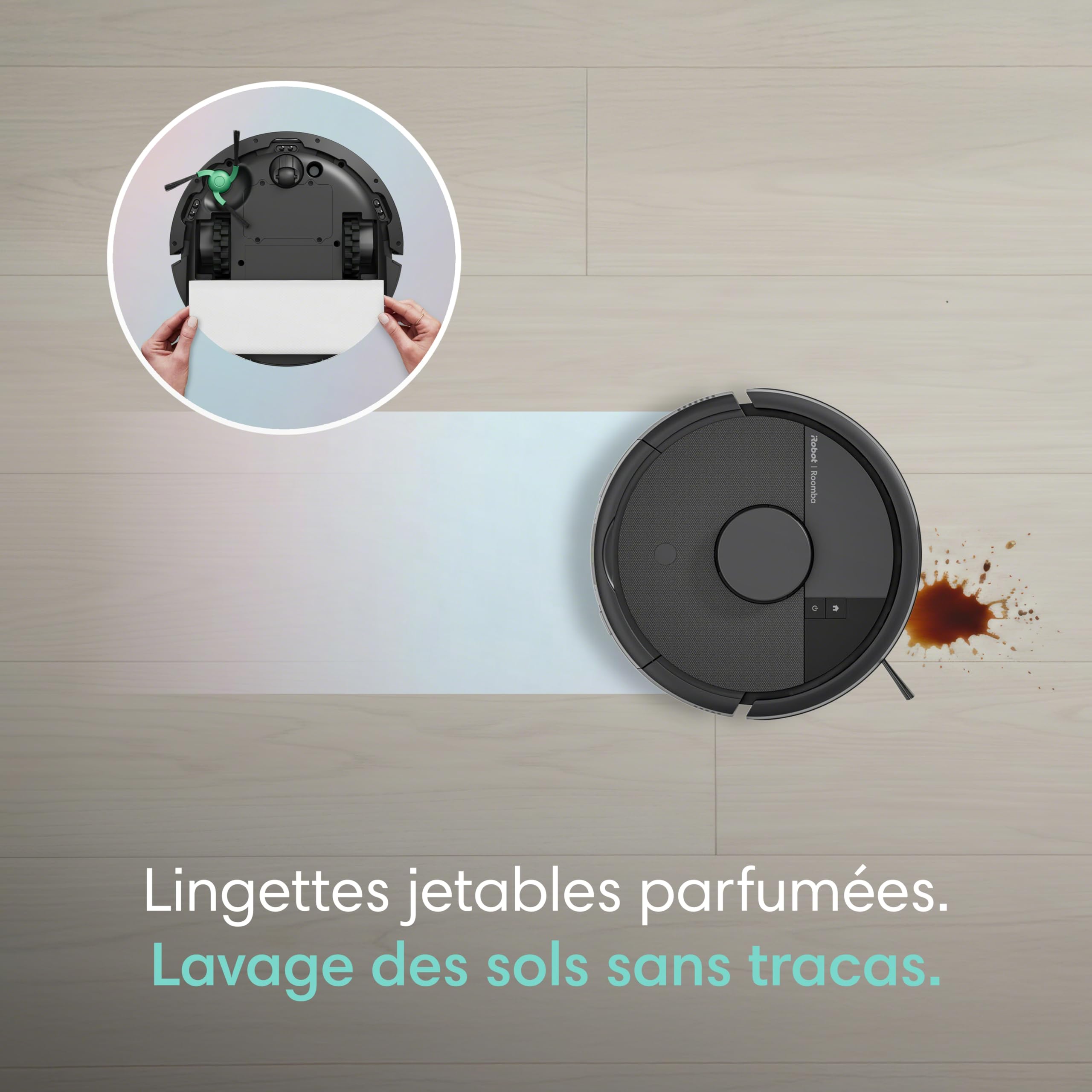 Roomba Mini Robot aspirateur et Laveur + Base AutoEmpty, Noir