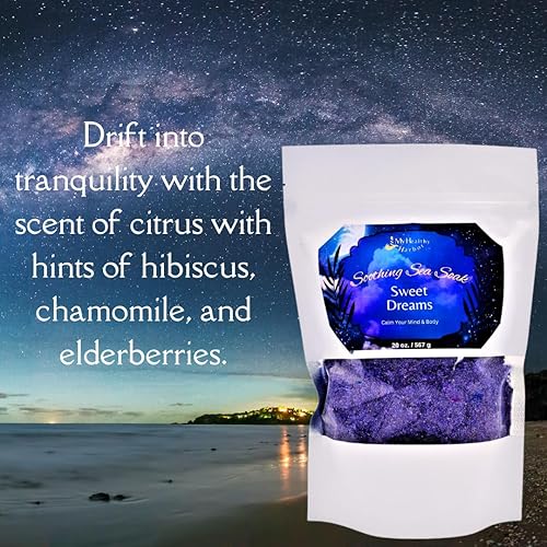 Miniatura 4 de Remoje relajante de mar  Remojo de sal del mar muerto y Epsom  Desintoxicante, aromaterapéutico, eficaz  20 onzas  8 mezclas únicas (dulces sueños)