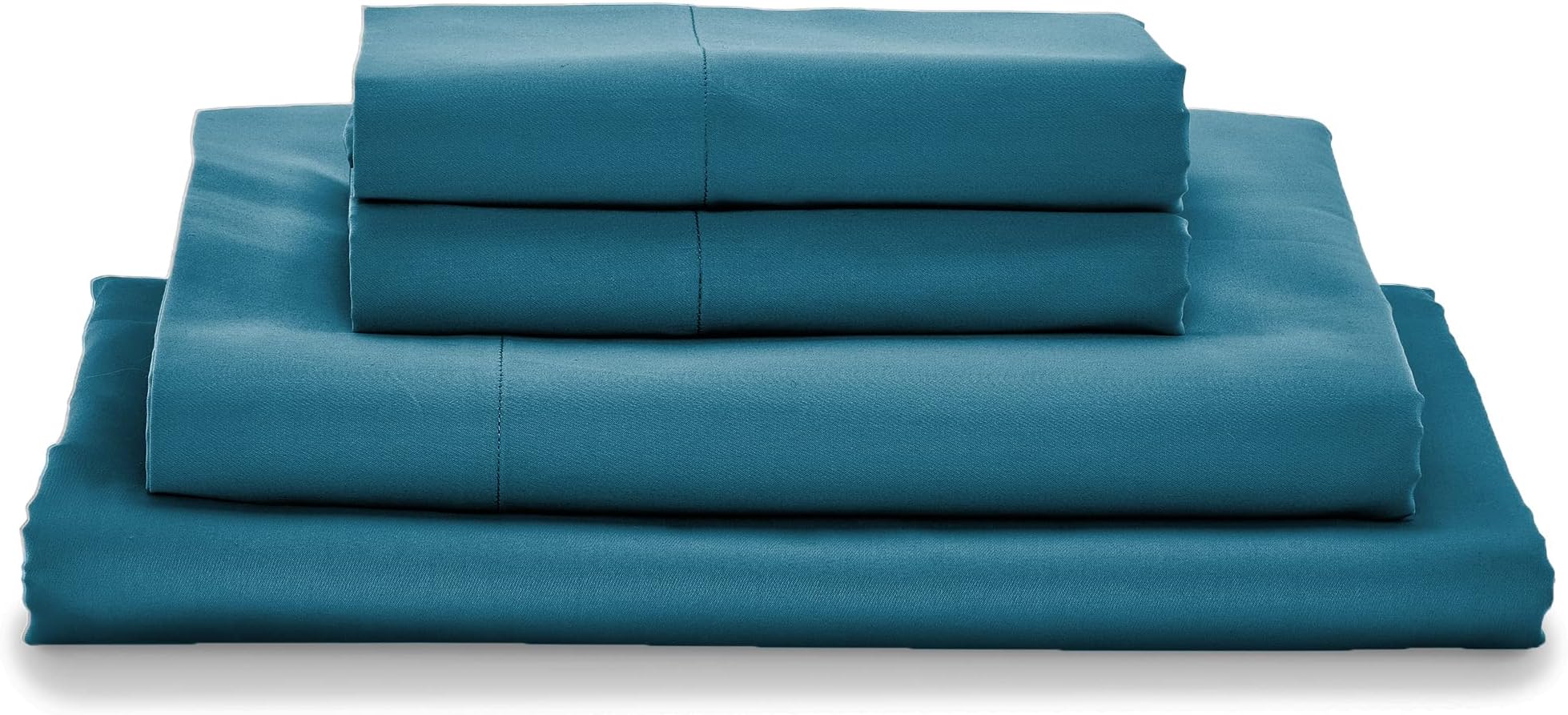 MyPillow Giza Dreams Bed Sheets, 100% Certified Giza Egyptian Cotton, Deep Pocket, Sateen Weave [Queen, Lake Blue]