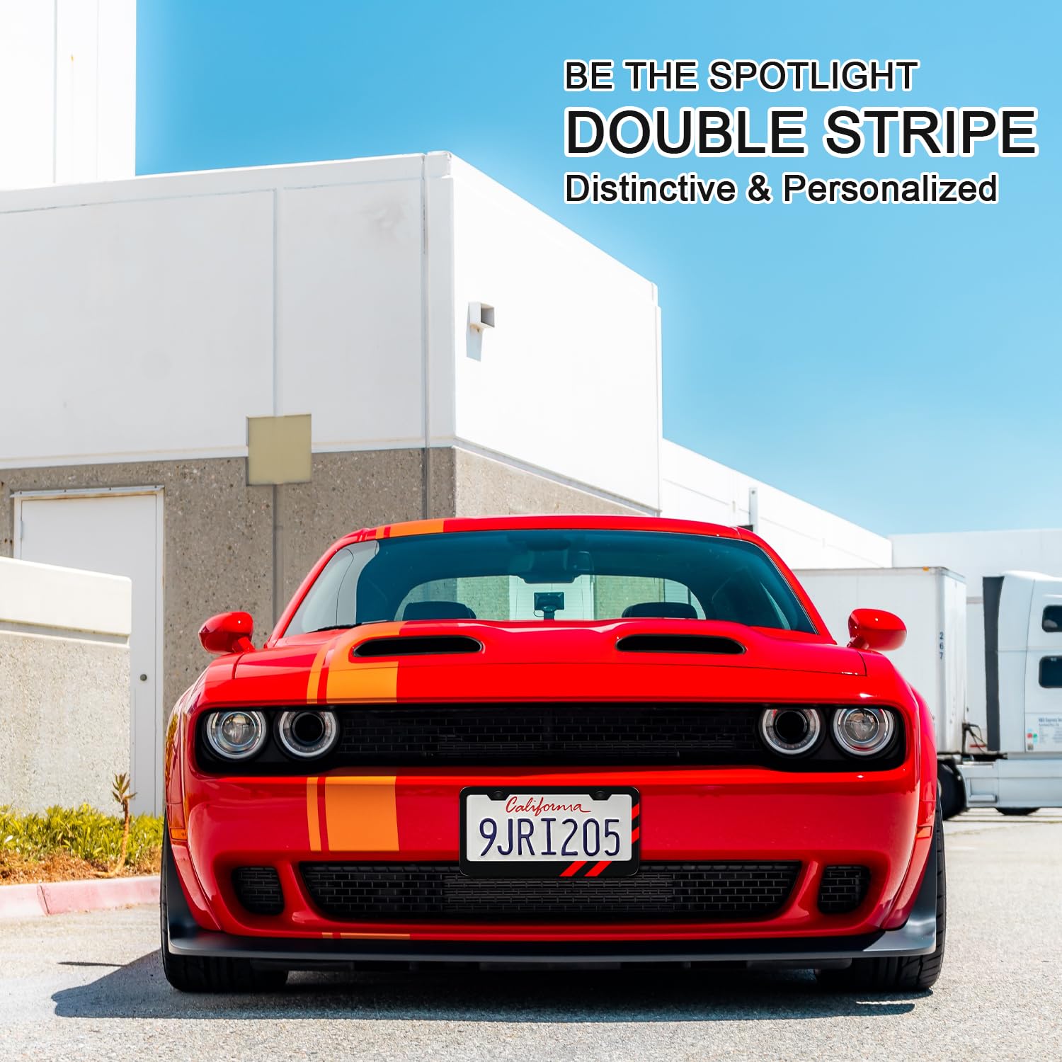 REMOCH 2PCS Matte License Plate Frames for Dodge Charger Accessories Challenger Durango Universal Solid Rust-Proof Aluminum License Plate Cover Holder for Front and Rear Car Tags (Red)