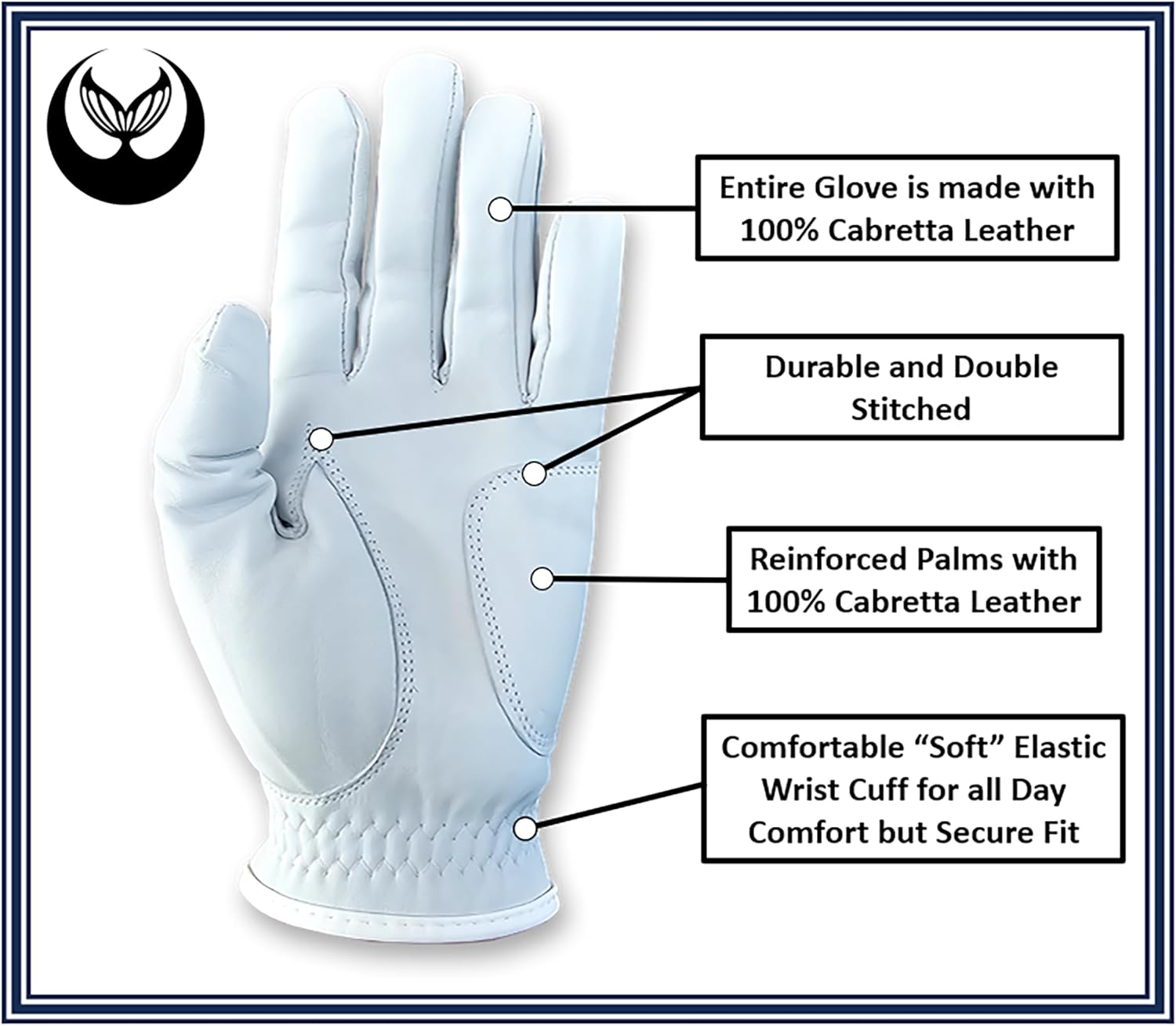 Men's Funny Yeti Golf Glove - Bigfoot Sasquatch Premium Cabretta Leather Golfer Gift Durable White Weather Grip Adult Left Right Hand Sizes S M Large XL XXL - Image 3