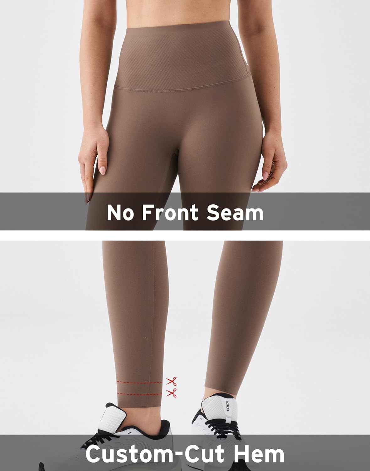 K-Swiss Workout Leggings for Women - High Waist Stretchy Soft Yoga Pants Gym Casual - Image 6