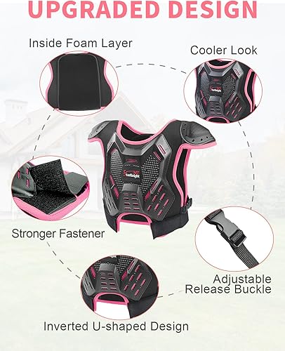 Miniatura 49 de StarknightMT - Equipo de protección de motocross para niños y niñas, equipo de protección para montar en motocicleta, traje de motocross, protector