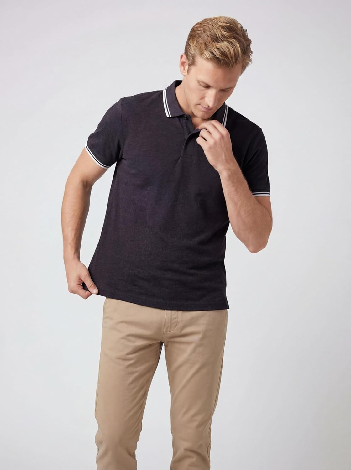 Andrew Scott Men's Cotton Pique Polo Shirt | Regular-Fit Short Sleeve Classic Polo | Multi Packs & Colors
