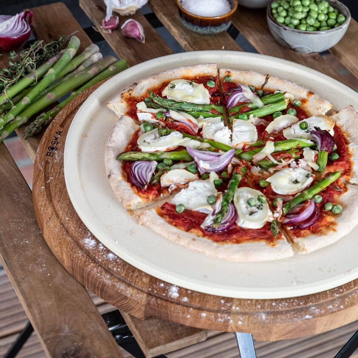 Pietra Refrattaria Tonda 35cm per Pizza e Pane, Adatta a Forno e Barbecue