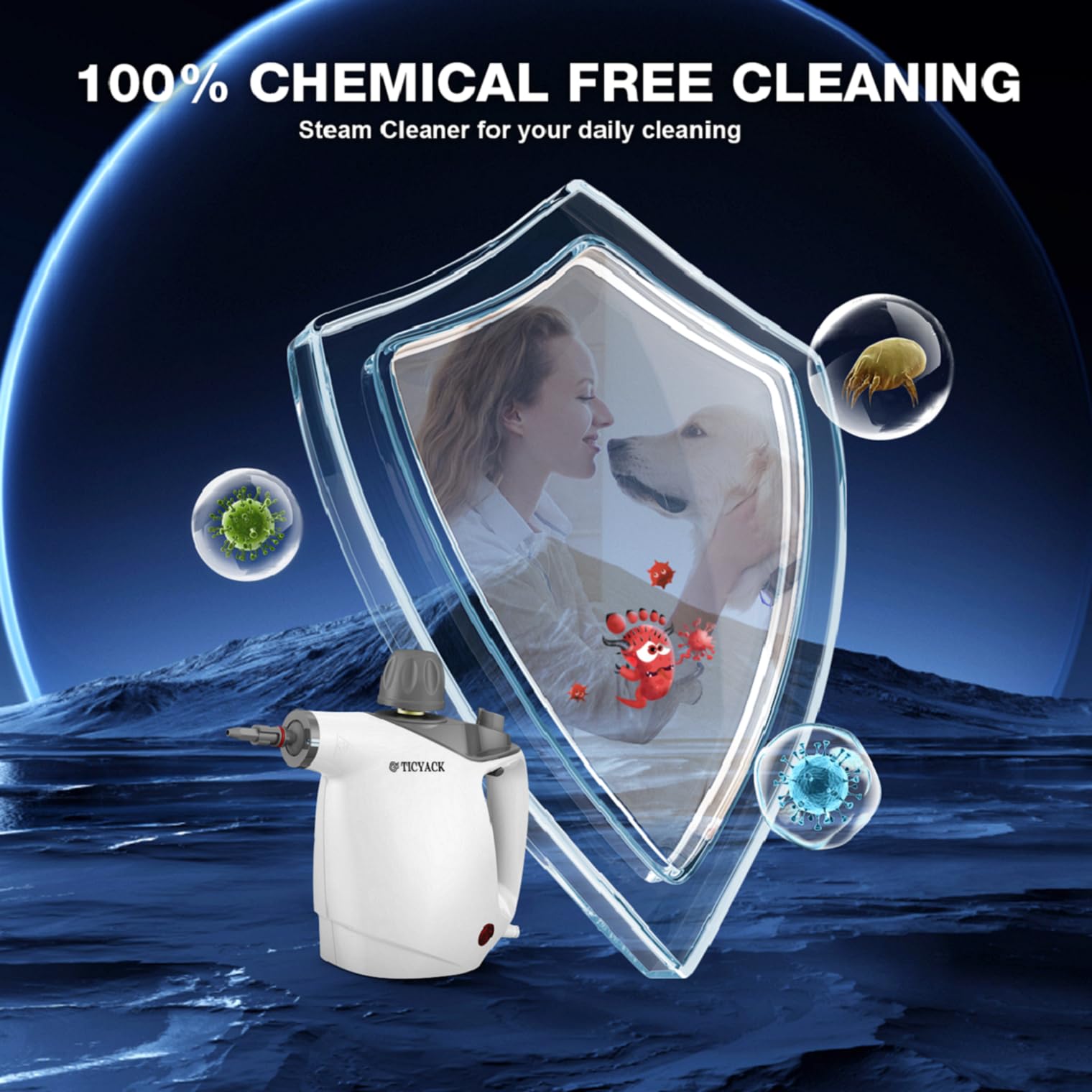 サキナ　ピノ　steamer &tesla/cleaner Handheld Steam Cleaner, Steam Cleaner with 16 PCS Accessory