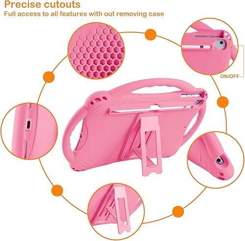 Miniatura 4 de TopEsct Funda para niños para iPad 20172018 de 9.7 pulgadas, a prueba de golpes, con mango de silicona y protector de pantalla de vidrio templado,