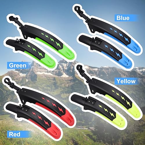 Miniatura 6 de MAKELEN Bike Fender Set Mudguard Set Front and Rear 2 Parts-Universal Full Cover Thicken Widen Bicycle Adjustable Bike Fender Mud Guard Mudflap for
