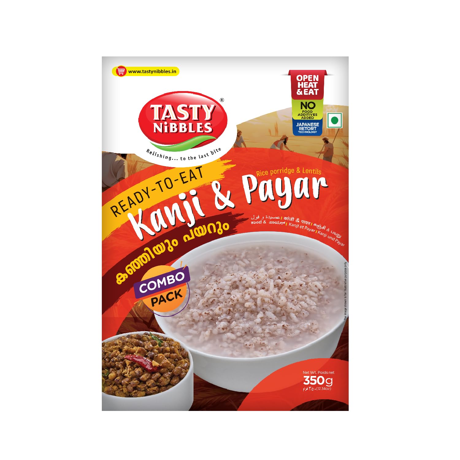 Tasty Nibbles Ready to Eat Kanji And Payar 350g | Rice Porridge & Lentils| Open Heat & Eat | Vegetarian | No Added Preservatives | Japanese Retort Technology [Pack of 1]-picture-21