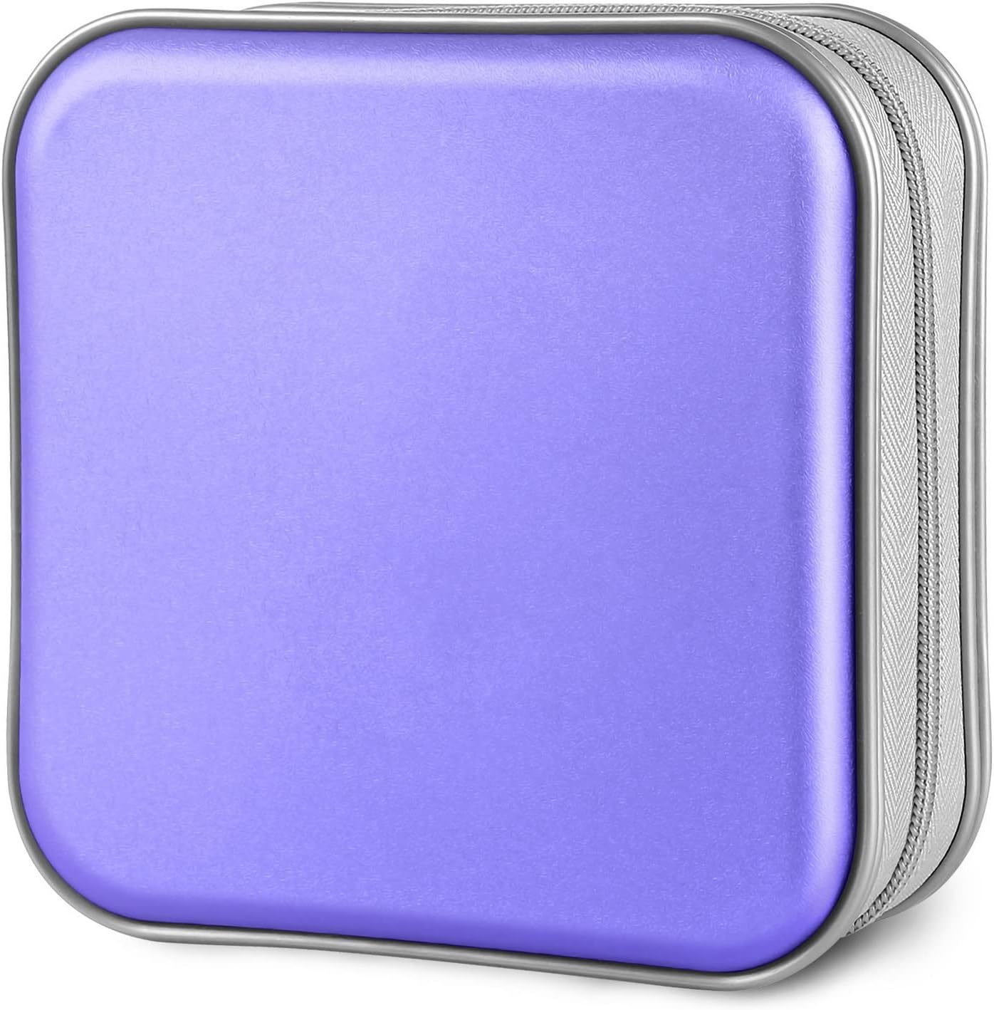 Siveit CD Case Holders - Hard Plastic 48 Capacity CD/DVD Disc Cases Storage Binder for Car, Home, Office, Travel (Lavender)