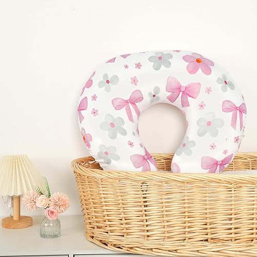 Miniatura 6 de Hooyax Juego de 2 fundas de almohada de lactancia, ultra suaves y elásticas, adorable funda para almohada de alimentación infantil, ajuste perfecto