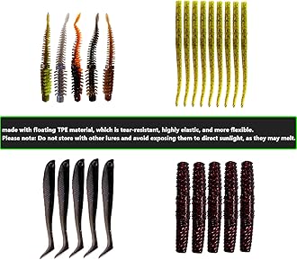 Fishing Lures - Tackle Box with Tackle Included, Fishing Kit with VIBs, Frogs, Minnows, Soft Baits, Hooks & Weights Accessories, Freshwater Lure Kit for Bass Walleye Trout