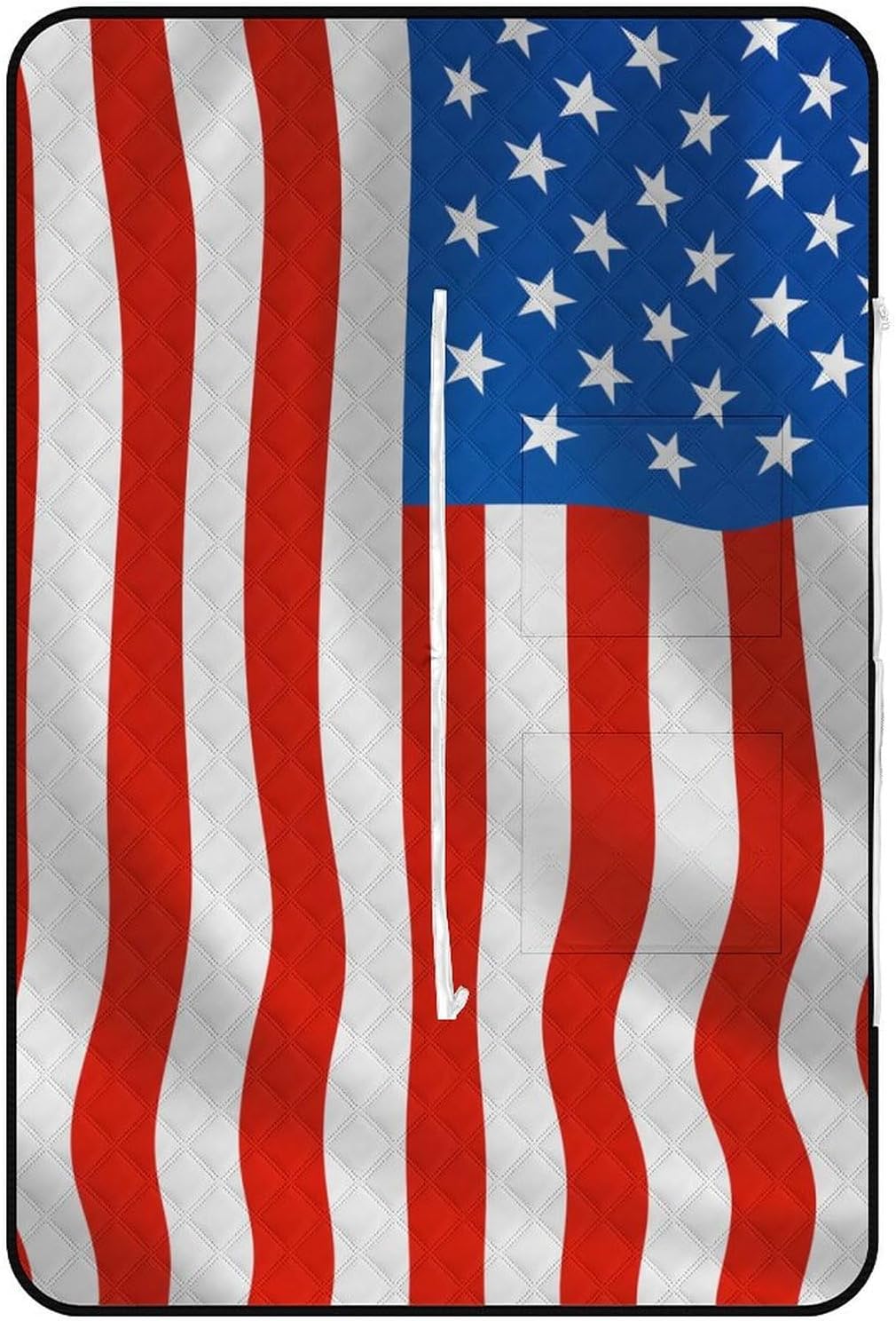 America Flag and Tigray Flag Picnic Blankets,Portable Waterproof Foldable Picnic Mat,Sandproof Outdoor Mat for Park Picnic Blanket Accessories for Adults