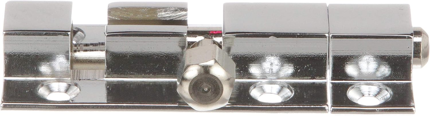 Seachoice Marine-Grade Barrel Bolt, Chrome-Plated Cast Brass