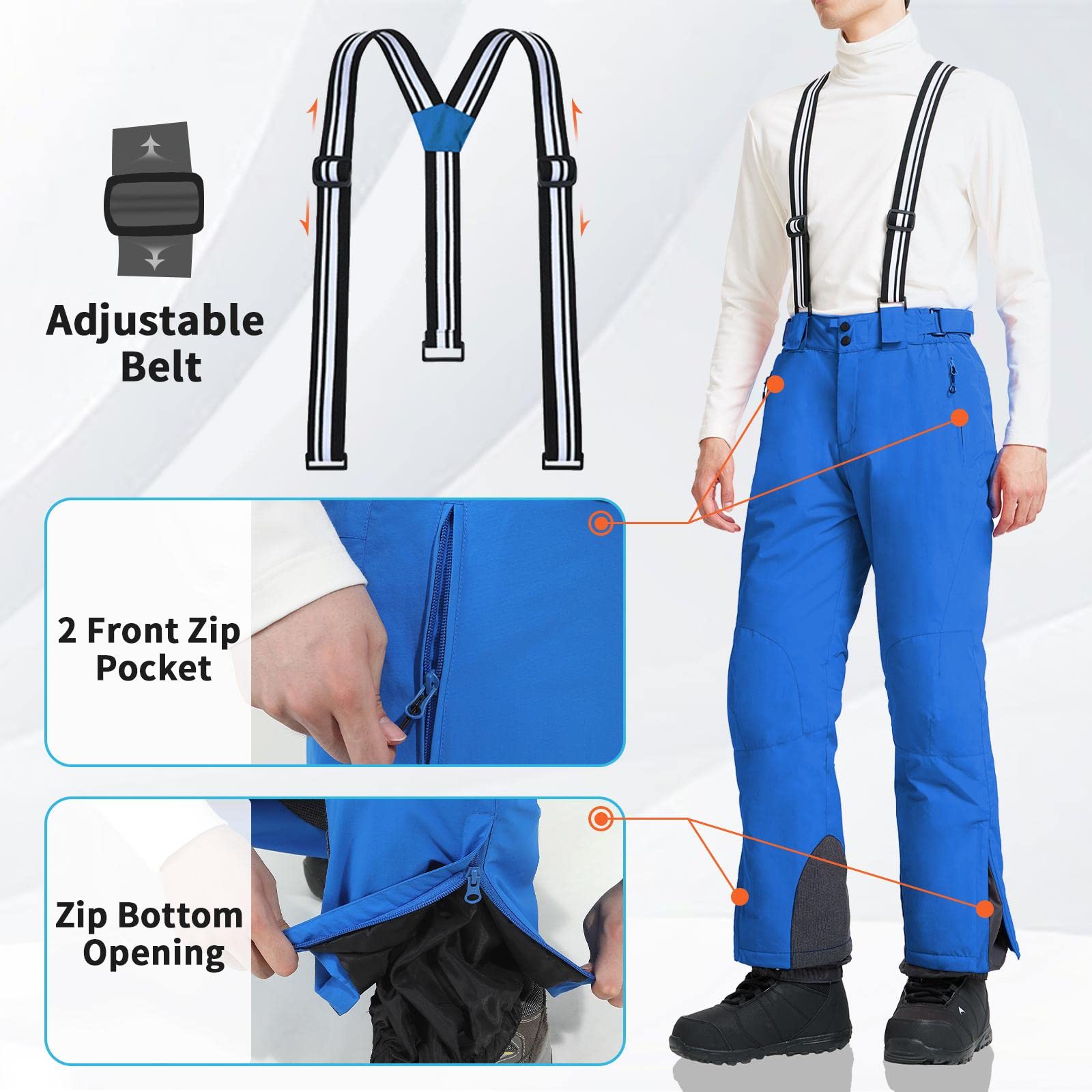 aoli ray Uomo Impermeabili Pantaloni da Sci Pants
