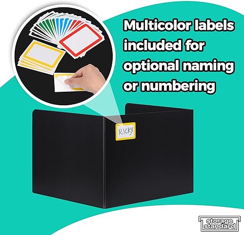 Miniatura 7 de Paquete de 22 separadores de escritorio para estudiantes, divisor de plástico duradero e impermeable, carpetas de aula, suministros para profesores,