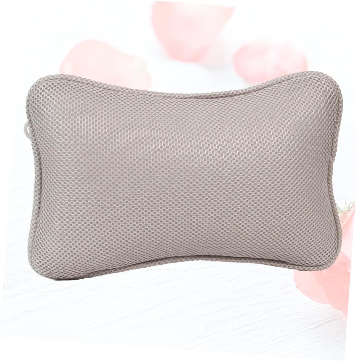 Gatuida 3pcs Bathtub Pad Suction Cups Neck Pillow Spa Bath Pillow for Bathtub Comfortable Tub Grey