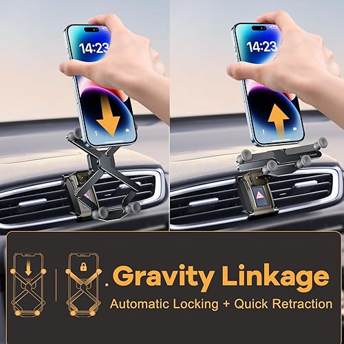 Miniatura 4 de ELOHEI Soporte para teléfono CRV con base personalizada, soporte para teléfono de automóvil para Honda CRV 2017-2024 Soporte de teléfono de