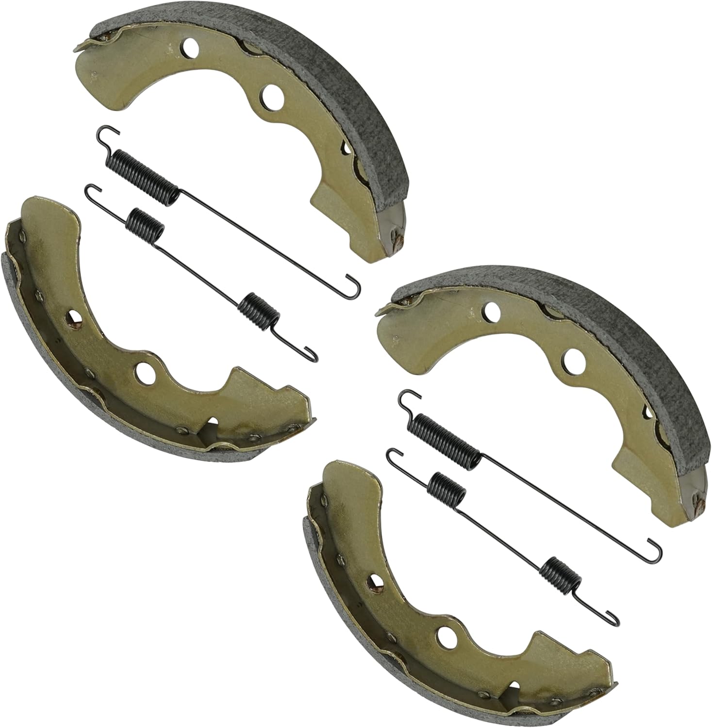 Caltric 2 Front Brake Shoes Compatible with Kawasaki Mule 3010 KAF620 1993 2001 2002 2003 2004-2008