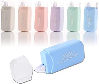 White Correction Tape, 6 Pack, 13.13 Feet Mini Correction Tape, Writing supplies and correction supplies for School And Office. (Milkshake)