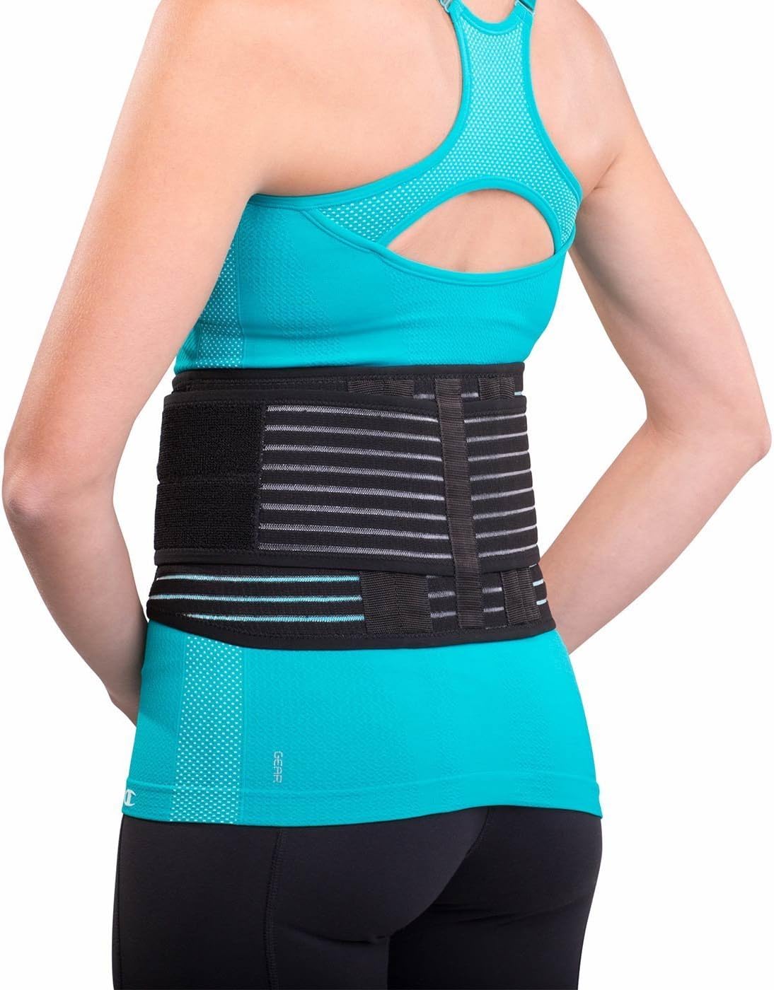 DonJoy Advantage DA161BW01-BLK-S, M Stabilizing Back Support for Low Back Pains, Strains, Comfortable Foam Padding with Stretch Fabric, Adjustable to fit Small to Medium, 29" to 37"