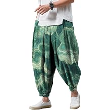 Baggy Pants for Men Casual Plus Size Elastic Waist Oversized Harem Pants Summer Work Gym Workout Shorts