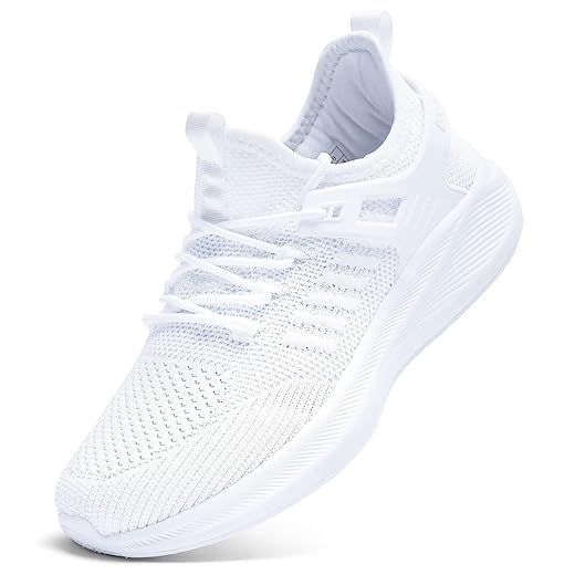 Akk Tênis feminino atlético para caminhada, corrida, treino, leve, respirável, sem cadarço, para uso interno e externo, academia, viagens, trabalho