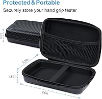 Vista 4 de Handeful Probador de fuerza de agarre, dinamómetro de agarre de mano (198 libras / 90 kg), medición de agarre electrónico para uso deportivo en casa