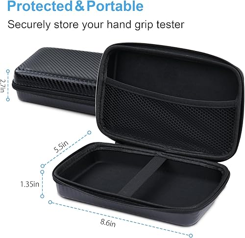 Miniatura 4 de Electronic Grip Strength Tester Set With Adjustable Hand Gripper, Hand Dynamometer, Protection Case  Precision Training for Rehab, Fitness, and Home