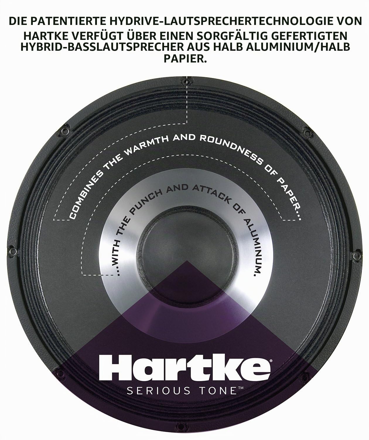 Hartke HD15 15‑Watt Bass Combo mit 6.5'' HyDrive Speaker und 3‑Band EQ für Übungsraum und Heimgebrauch