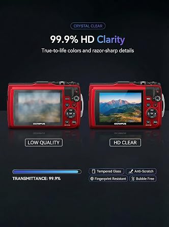 iDaPro Screen Protector + Lens Protector for Olympus TG-7/TG-6/TG-5