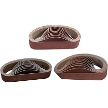 1.2 x 13 Inch Sanding Belts, 80/240/800 Grit Abrasive Sanding Belts, Belt Sander Sandpaper, Aluminum Oxide Sanding Belts, Sanding Polishing Tools for Sander, 30 Pack