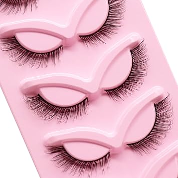 Veleasha Cat Eye Lashes Wispy Fox Eye Lashes Natural Eyelashes (Foxy 05)