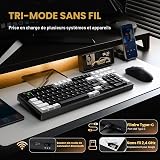 YUNZII AL98 QMK/VIA Wireless Mechanical Gaming Keyboard, Full Aluminum, BT/2.4G/USB-C, Pre-Lubed Hot Swappable Linear Switches Gasket Mount 1800 Layout (Black, Milk V2 Switch) - 3